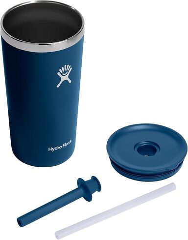 قارورة مائية بغطاء من القش سعة 20 أونصة باللون النيلي in Kuwait