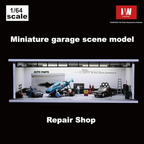 Display Case for Hot Wheels,Diorama 1/64 Scale Car Garage Model with LED Lights and Acrylic Cover, Stackable Car Parking Lot Model,Diecast Car Display Case (Underground Garage) in Saudi Arabia