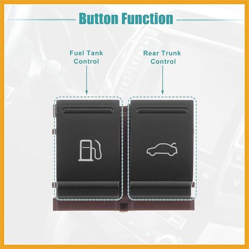 Fuel Tank Door Trunk Lid Release Button Switch Fit for VW CC 2009-2017 No.3C0959903B/3C0959903BREH - Pack of 1 Black Replacement in Saudi Arabia