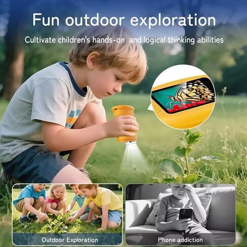 مجهر رقمي محمول للأطفال 2026 - تكبير 1000X|شاشة IPS مقاس 2.0 بوصة، لعبة STEM محمولة مع صور وفيديو|هدية علمية تعليمية للأولاد والبنات من سن 3 إلى 12 عامًا (برتقالي) in Kuwait