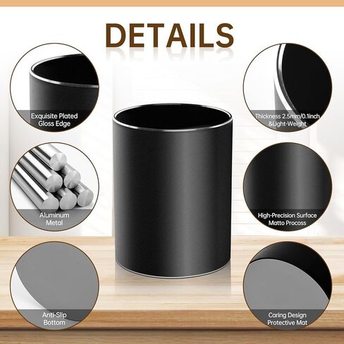 Christian Gifts,Metal Pen Holder Aluminum Pencil Holder for desk,Round Desktop Organizer and Black Pencil Cup for Office, School, Home and Stationary Supplies (Philippians 4:13) in Saudi Arabia