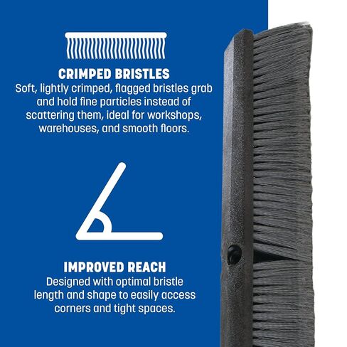 SPARTA Flo-Pac Tampico Floor Sweep, Floor Brush for Cleaning, 24 Inches, Black in Saudi Arabia
