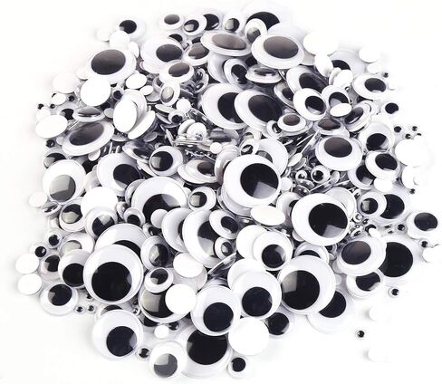 Wiggle Googly Eyes 1500 Pcs Black with Self-Adhesive 4mm-30mm Mixed for Creative DIY Crafts Decorations in Saudi Arabia