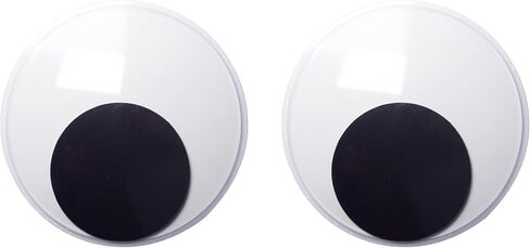 عيون جوجلي العملاقة مقاس 7.5 بوصة من FOONEA - قطعتان من العيون البلاستيكية المتذبذبة مع لاصق ذاتي لديكورات حفلات شجرة الكريسماس in Kuwait