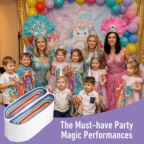 24 pcs Magic Tricks for Adults, Funny Colored Mouth Coils Magic Trick Vomit Paper Clown Props, Stage Gimmick Illusion Magics Accessories for Magician Performance in Kuwait