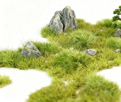Static Grass Mat, Pre-Glued Realistic Model Turf Sheets for Train Scenery, Railway Landscape, Architectural Models, Diorama Terrain, Wargaming & DIY Garden Displays (Autumn Green) in Saudi Arabia
