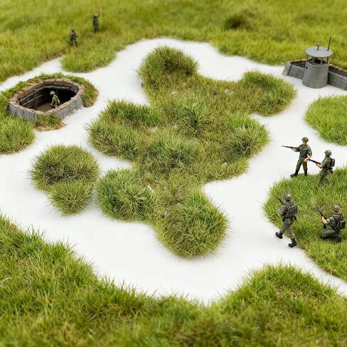 Static Grass Mat, Pre-Glued Realistic Model Turf Sheets for Train Scenery, Railway Landscape, Architectural Models, Diorama Terrain, Wargaming & DIY Garden Displays (Autumn Green) in Saudi Arabia