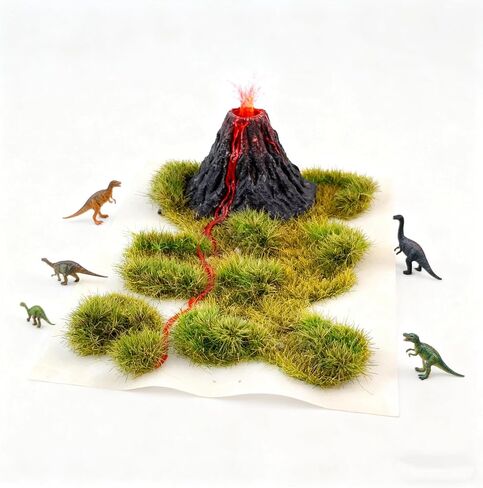 Static Grass Mat, Pre-Glued Realistic Model Turf Sheets for Train Scenery, Railway Landscape, Architectural Models, Diorama Terrain, Wargaming & DIY Garden Displays (Autumn Green) in Saudi Arabia