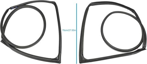 2PCS Front Door Seal Trim Kit Compatible with 2007-2018 Driver&Passenger Side Replace# 55395274AW 55395275AW in Saudi Arabia