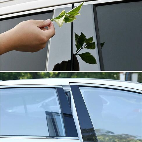 6pcs/Set for 2007 2008 2009 2010 2011 Black Car Exterior Door Window Pillar Posts Piano Cover Trim Decor Accessories in Saudi Arabia