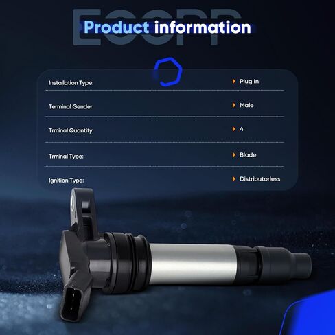 ECCPP UF672 4 ignition coils with 4 iridium Spark Plugs for Honda for Acura 2012 2013 2014 2015 Civic ILX 5C1880 GN10421 6732317 in Kuwait