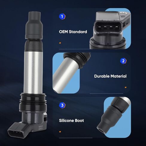 ECCPP UF672 4 ignition coils with 4 iridium Spark Plugs for Honda for Acura 2012 2013 2014 2015 Civic ILX 5C1880 GN10421 6732317 in Kuwait