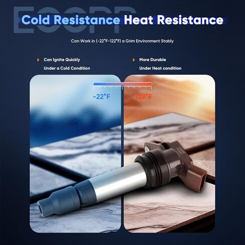 ECCPP UF672 4 ignition coils with 4 iridium Spark Plugs for Honda for Acura 2012 2013 2014 2015 Civic ILX 5C1880 GN10421 6732317 in Kuwait