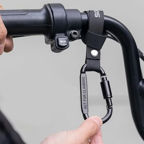 2 Pack Black Bike Accessory Hook, Heavy Duty Helmet Hanger with Carabiner Clip for Bicycle, Motorcycle, Golf Cart, Gear Storage, Goggles, Headset Mount (Universal Roll Bar Hook) in Saudi Arabia