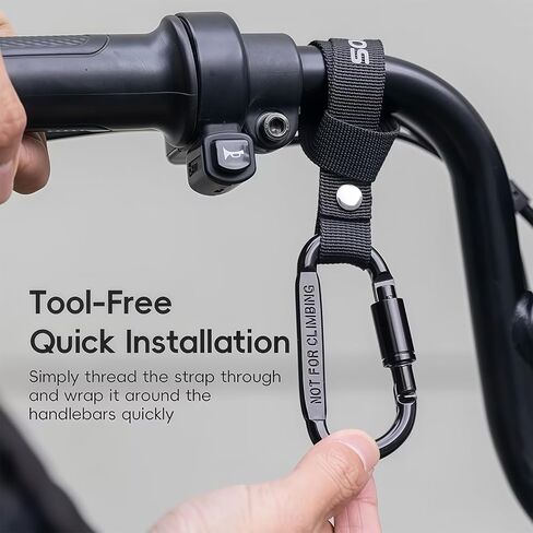 2 Pack Black Bike Accessory Hook, Heavy Duty Helmet Hanger with Carabiner Clip for Bicycle, Motorcycle, Golf Cart, Gear Storage, Goggles, Headset Mount (Universal Roll Bar Hook) in Saudi Arabia