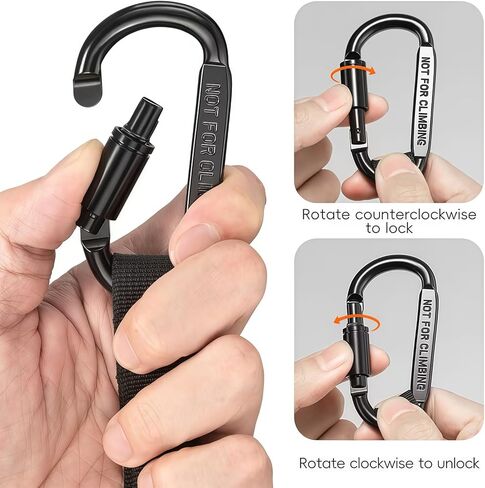 2 Pack Black Bike Accessory Hook, Heavy Duty Helmet Hanger with Carabiner Clip for Bicycle, Motorcycle, Golf Cart, Gear Storage, Goggles, Headset Mount (Universal Roll Bar Hook) in Saudi Arabia