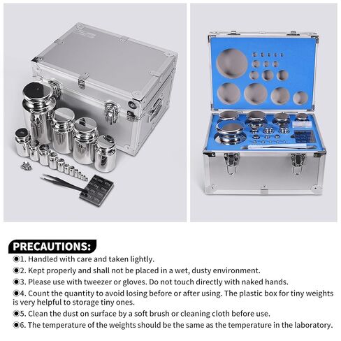 Goetland Certificated F1 Scale Calibration Weight Kit Set 25 pcs 1mg-1kg Stainless Steel High Precision for Balance Digital Scale Lab Education in Saudi Arabia
