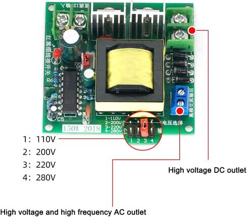 150 واط عاكس الطاقة DC-AC دفعة وحدة مجلس DC12V إلى 110 فولت 220 فولت محول خطوة المتابعة العاكس الجهد منظم الطاقة in Kuwait