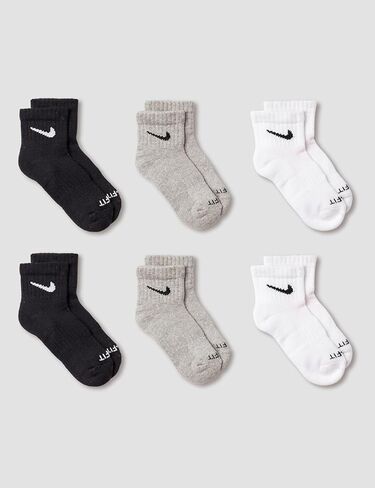 Nike Dri-Fit Performance Basic Ankle (Infant/Toddler/Little Kid) White 5-7 (10 Toddler-3 Little Kid) in Kuwait