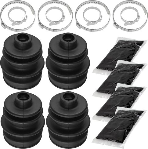 Caltric 2 Rear Axle Inner Outer CV Boot Kit Compatible with Arctic Cat 250 2X4 4X4 2002 2003 2004 2005 in Saudi Arabia