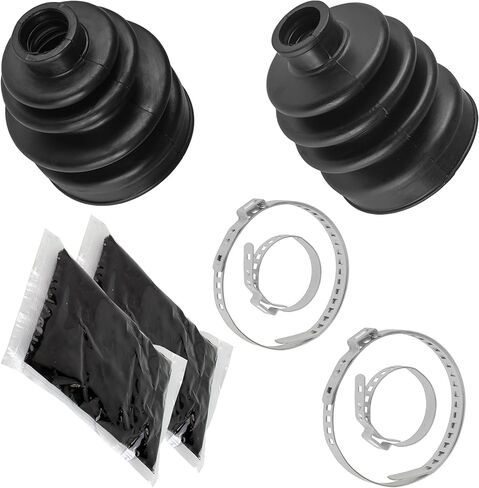 Caltric Front Axle Inner Outer Cv Boot Kit Compatible with Yamaha Big Bear 400 Yfm400F 4X4 2002-2006 in Saudi Arabia