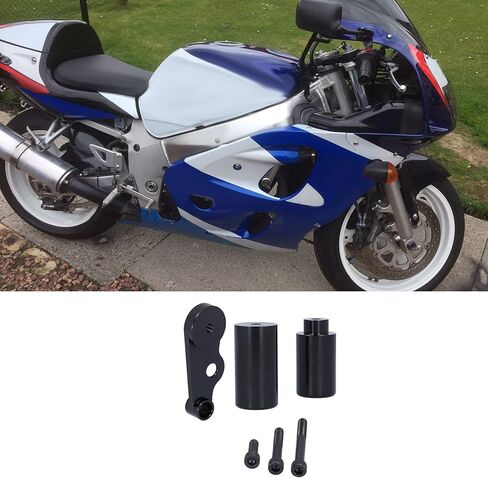 Motorcycle Frame Slider Crash Protector Set for GSXR 600 GSXR 750 2006-2009 (Black) in Saudi Arabia