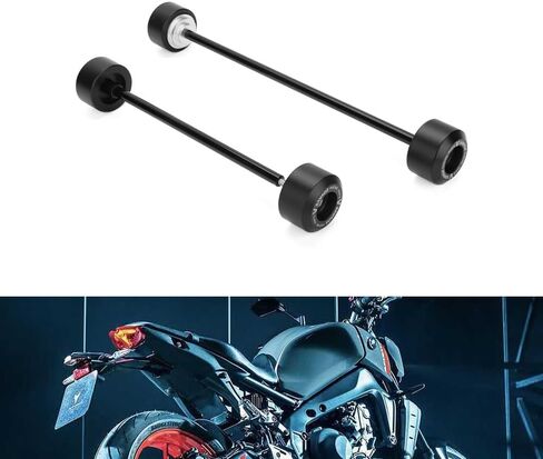 Motorcycle Frame Slider Front Motorcycle Front and Rear Wheel Axle Anti-Fall Rubber Protection Bar for XSR900 MT-09 SP Tracer 9/GT(Front-wheel) in Saudi Arabia