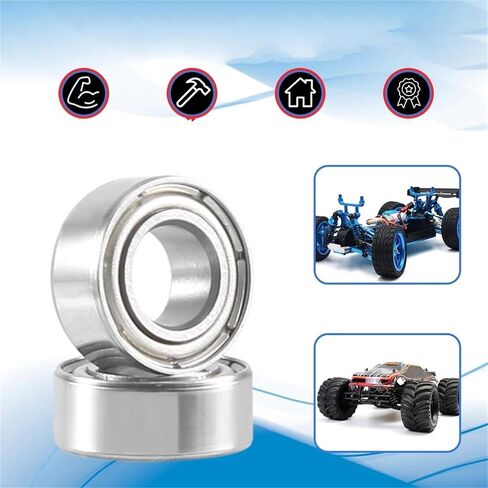 Compatible with JLB for Racing for Cheetah 1/10 Brushless RC Car Parts Accessories 4 Pcs Ball Bearing(5X10X4MM) BE002 RC Upgrade Spare in Saudi Arabia