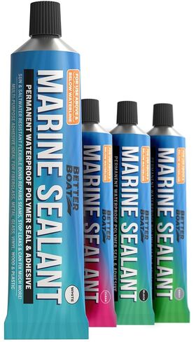 Marine Sealant and Adhesive Waterproof Marine Grade Sealant Caulk High Temp Caulking Water Sealant for Boat Auto and RV Without Silicone - 1 Tube Clear 10oz in Saudi Arabia