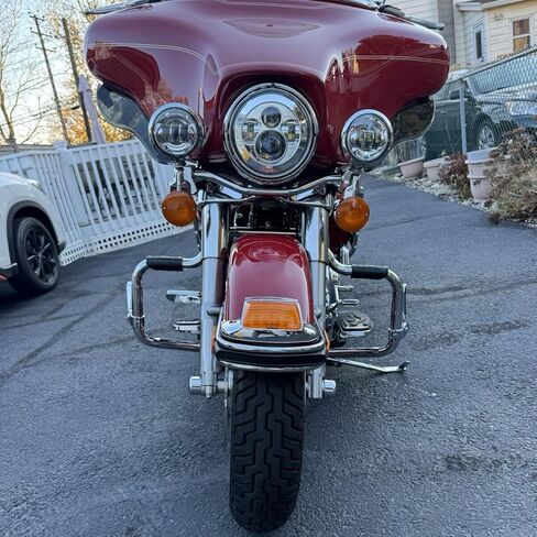 Wsays Front Engine Guard Highway Crash Bar Moustache متوافق مع Harley Touring Electra Street Glide Road King 1997-2008، كروم in Kuwait