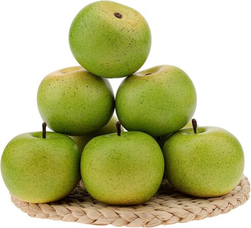 6pcs Artificial Pear Decoration Fake Fruit Lifelike Simulation Food Home Party Kitchen Photography Props in Kuwait