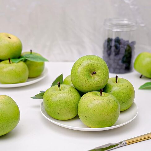6pcs Artificial Pear Decoration Fake Fruit Lifelike Simulation Food Home Party Kitchen Photography Props in Kuwait