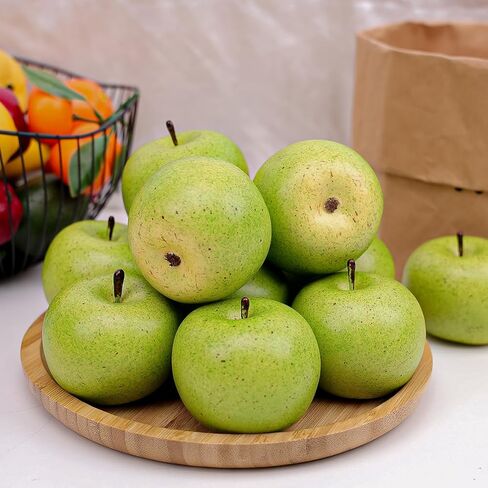 6pcs Artificial Pear Decoration Fake Fruit Lifelike Simulation Food Home Party Kitchen Photography Props in Kuwait