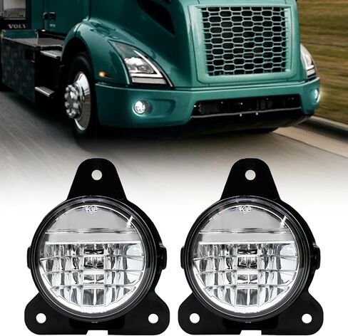 مصباح ضباب LED كامل يناسب 2018 2019 2020 فولفو VNR 300 400 640 للسائق الأيسر والجانب الأيمن للراكب الأمامي مصابيح الضباب للقيادة، استبدال غطاء الكروم 82744707 in Kuwait