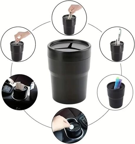 حامل عملات معدنية للسيارة، منظم تغيير العملات المعدنية مناسب لمعظم السيارات والشاحنات، أسود in Saudi Arabia