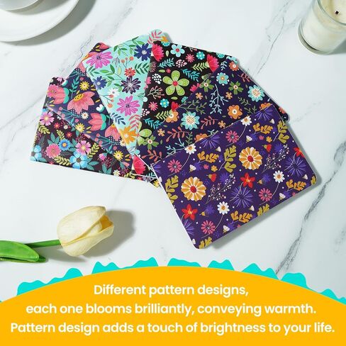 6Pcs Floral Mini Lined Notepads Bulk, Pocket Notebooks for Office, Travel & Shopping Lists, 32 Sheets/66 Pages Per Notepad-Deep Purple in Saudi Arabia