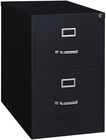Pemberly Row 26.5" D Metal 2 Drawer Legal Width Vertical Filing Cabinet - Black in Saudi Arabia
