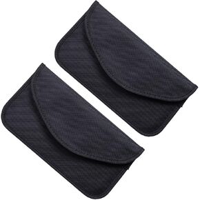 2 PCS Faraday Bags, Signal Blocking Key Pouch, Faraday Bags for Phones, Anti Theft Protection for Phone and Car Keys (Black) in Kuwait