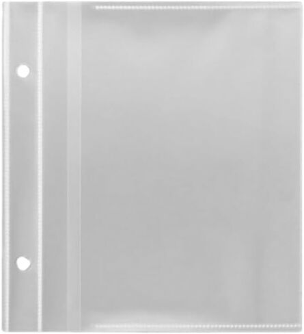 100 Sheets Small Photo Album Refillable Sleeves for 4x6,Flip Mini Photo Book Cards Postcards Clear Refills Pages with 2 Hole 100 Pages Holds 200 Pictures,Plastic Picture Album Binder Inside Sleeve in Saudi Arabia