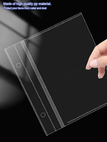 100 Sheets Small Photo Album Refillable Sleeves for 4x6,Flip Mini Photo Book Cards Postcards Clear Refills Pages with 2 Hole 100 Pages Holds 200 Pictures,Plastic Picture Album Binder Inside Sleeve in Saudi Arabia