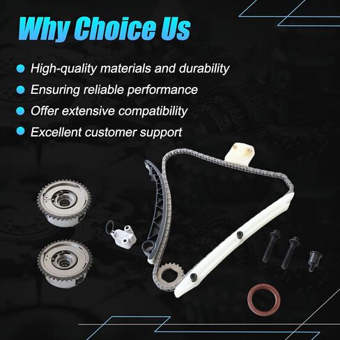 AUCERAMIC 22HP47N ETCK2102 TK343 Timing Chain Kit with Sprocket Gears Fit 2011-2021 for Buick Encore for Chevrolet Cruze Limited Sonic Trax L4 1.4L 1.6L Engine Desg. LUV/LUJ,55562234 55355345 55562222 in Saudi Arabia