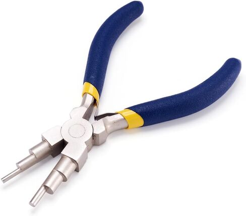 1Pc Iron Wire Looping Pliers 6-in-1 Bail-Making Pliers with Non-Slip Comfort Grip Handle for Loops and Jump Rings Making Blue, 15.5x8.4x1.3cm in Saudi Arabia