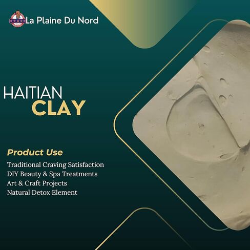 Haitian Clay - Original 100% Natural Calcium Bentonite| Dirt Cookie, Creamy | Non-Sticky, Firm & Amazing Crunch for Women and Men | Ideal for Sculpting, Cleansing Facial & Body Mask in Saudi Arabia