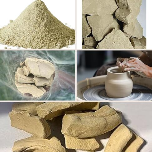 Haitian Clay - Original 100% Natural Calcium Bentonite| Dirt Cookie, Creamy | Non-Sticky, Firm & Amazing Crunch for Women and Men | Ideal for Sculpting, Cleansing Facial & Body Mask in Saudi Arabia