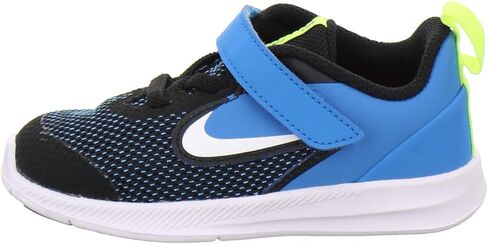 Nike Unisex-Baby Kids Downshifter 9 Velcro Running Shoe, Black/White-Laser Blue-Lemon Venom, 10C Child US Toddler in Saudi Arabia