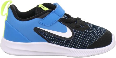 Nike Unisex-Baby Kids Downshifter 9 Velcro Running Shoe, Black/White-Laser Blue-Lemon Venom, 10C Child US Toddler in Saudi Arabia