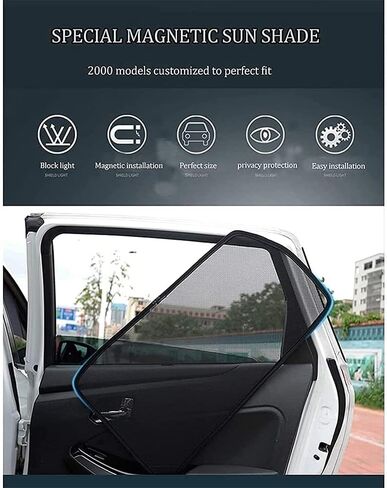 مظلة شمس للنافذة الجانبية للسيارة، مثلث، نصف، قماش، قطعة واحدة، لسيارة Toyota RAV4 2019-2022 in Kuwait