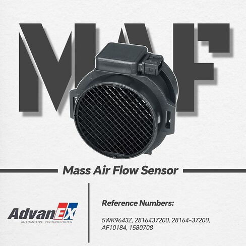 Mass Air Flow Sensor 5WK9643Z MAF Compatible with Hyundai Santa Fe/Sonata/Tiburon/Tucson, Kia Magentis/Optima/Sportage Replaces 28164-37200 in Saudi Arabia