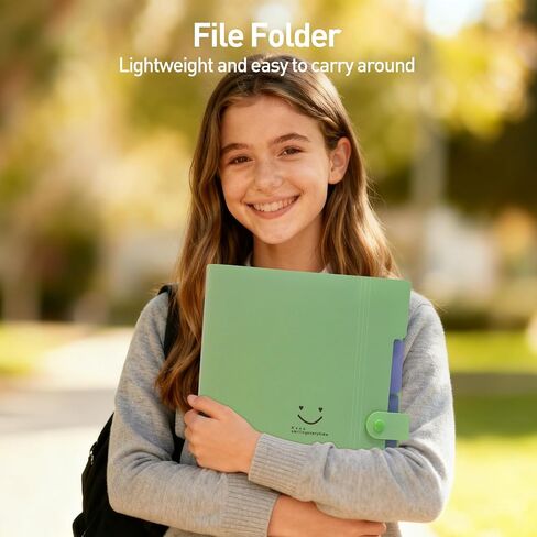 6 PCS Expanding File Folders,A4 Letter Size Accordion Document Organizer,5 Pocket Expandable File Folder,Plastic File Organizer with 72 Labels,Snap Closure for School Office Supplies in Saudi Arabia