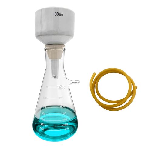 Buchner Funnel Filter Flask Set ，Laboratory High Borosilicate Glass Vacuum Filter with 1000ml Filter Bottle and 250ml Buchner Funnel in Saudi Arabia